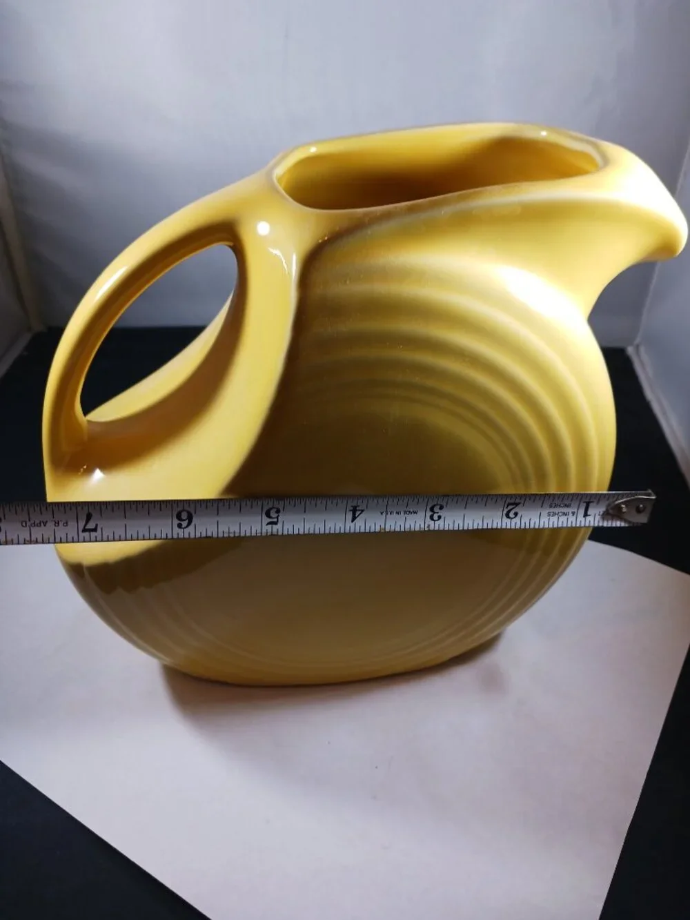 Fiestaware Large Disc Pitcher Ceramic Yellow Fiesta 67oz